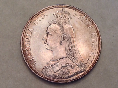 1887 Great Britain Victoria Golden Jubilee Crown Choice Uncirculated Unc Cover