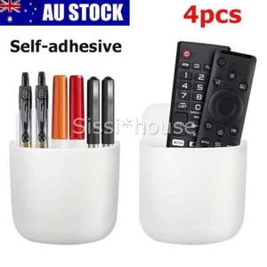 4PCS TV Case Plug Holder Phone Remote Control Storage Box Wall Mounted Organizer - Picture 1 of 11