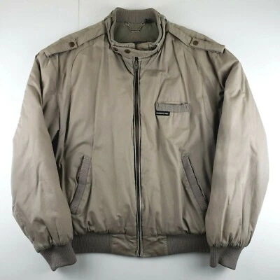Abrigo Chaqueta Cortavientos Solo Miembros Para Hombre 42 Taupe Caqui Acolchado De Colección Años 80 Foto 1 de 4