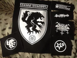 Satanic Warmaster True Werewolf Black Metal Legion Canvas Patch Strength Honour - Picture 1 of 36