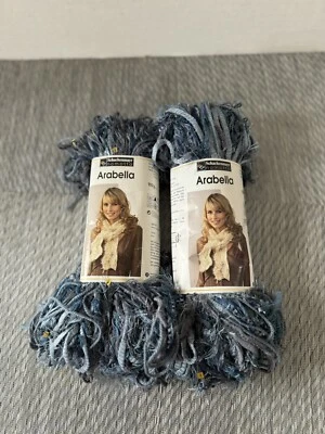 Lot of 2 Schachenmayr ARABELLA Yarn Color#51-Blues 100g/200m 100 % Polyester - Image 1 of 4