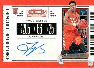 TYUS BATTLE 2019-20 Contenders Draft ROOKIE AUTO RC #115 Timberwolves  - Image 1 of 2