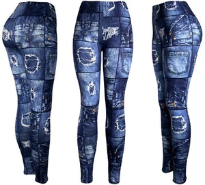 Women's REG/Plus Super Soft Cotton Blend Basic Workout Printed Pattern Leggings - Picture 1 of 25