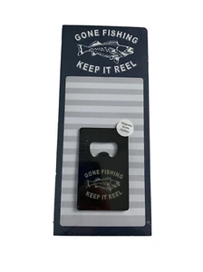 Wellspring Magnetic Notepad & Bottle Opener "Gone Fishing Keep it Reel" - Picture 1 of 7