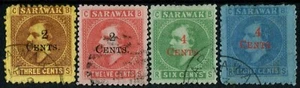 SARAWAK 1899 SURCH SG32/35 FINE USED - Picture 1 of 1