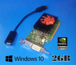 2GB HP ProDesk 400 600 EliteDesk 705 800 SFF GDDR5 Video Card + HDMI Adapter - Picture 1 of 1