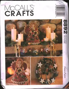 8892 McCalls Schnittmuster Weihnachtsschmuck Strumpf Country Engel OOP Nähen - Bild 1 von 2
