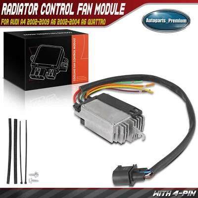 Engine Radiator Control Fan Module for Audi A4 2002-2009 A6 2002-2004 A6 Quattro - Image 1 of 4