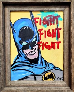 CORBELLIC EXPRESSIONISM 14X11 BATMAN COMICS ABSTRACT FRAMED ART MODERN HOME - Picture 1 of 8