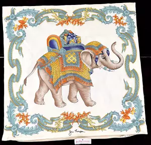 Vintage Jim Thompson Thai Silk Pillow Cover with Elephants NWT A592 - Picture 1 of 3