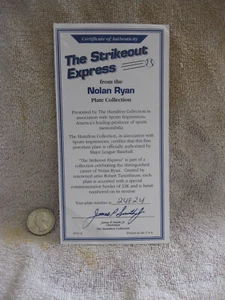 Nolan Ryan The Strikeout Express [Certificate of Authenticity] signed - Picture 1 of 2