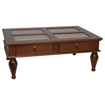 QUALITY IMPORTERS Humidor Supreme Cigar Humidor Wood Coffee Table with Spanish Cedar - 400 Cigars