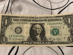 Dollar Bill Error HEAVY INK On Washington Face 2013 ,bleed thru  see photos - Picture 1 of 16