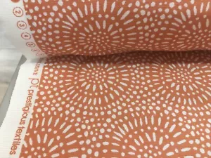 Tela cortina de algodón Whirl Melba suave naranja/melocotón/blanco 140 cm/54" de ancho - Imagen 1 de 4