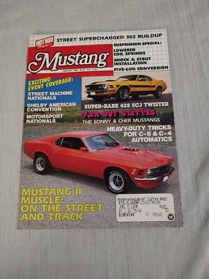 Vintage Mustang Hot Rod Magazine January 1989 Classic Ford Mustang - Image 1 of 2