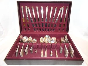 Placa de plata internacional vintage MANHATTAN Rogers & Bro 103 piezas 12 lugares - Imagen 1 de 23