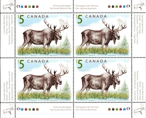Canada Stamp PLATE BLOCK #1693 - Moose (2003) $5 - Bild 1 von 1