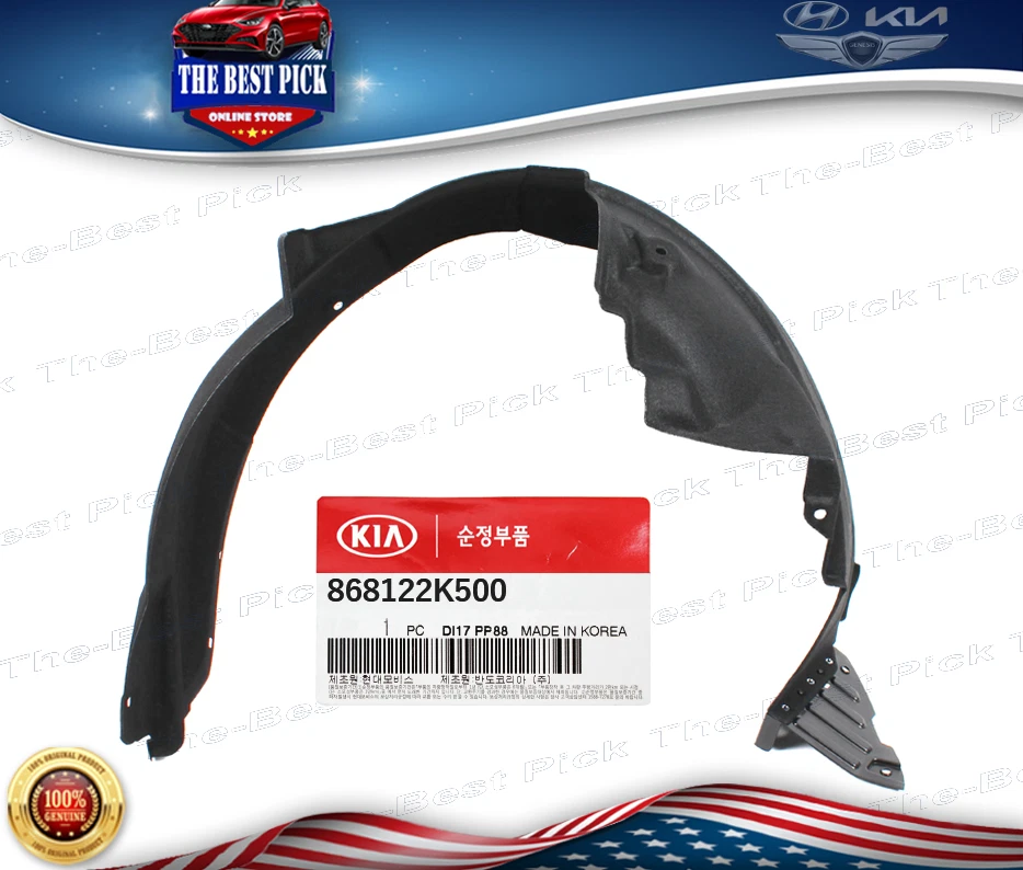 ⭐GENUINE ⭐ Fender Liner FRONT PASSENGER RH for 2012-2013 Kia Soul 868122K500 - Image 1 of 1