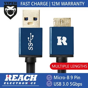 5m USB 3.0 Micro-B 9 Pin Charger 5Gbps Long Data Cable for Western Digital HDD - Picture 1 of 3