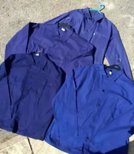 CHORE French Herringbone Cotton Twill Worker Work Jacket - Blue XS S M L XL - Picture 1 of 12