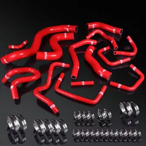 Kit de manguera de silicona radiador rojo Skyline GT-R GTR R35 VG38DETT 4 capas 14 PIEZAS - Imagen 1 de 1