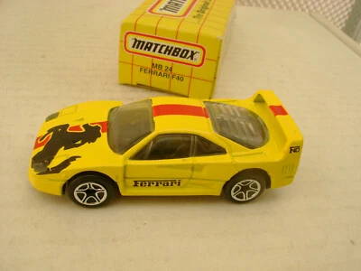 1995 MATCHBOX SUPERFAST MB 24 YELLOW FERRARI F40 NEW IN BOX - Image 1 of 3