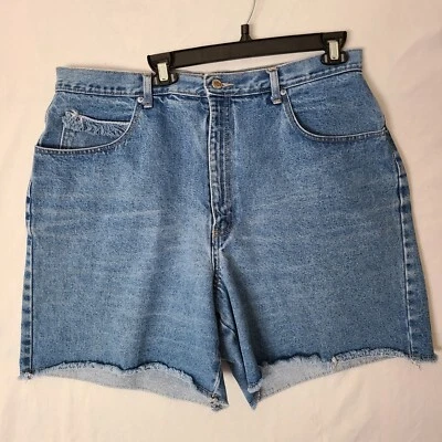 90s Y2k No Excuses Sexy Tough Jeanswear Denim shorts Femme Fatale Sz 36"  22W BL - Image 1 of 4