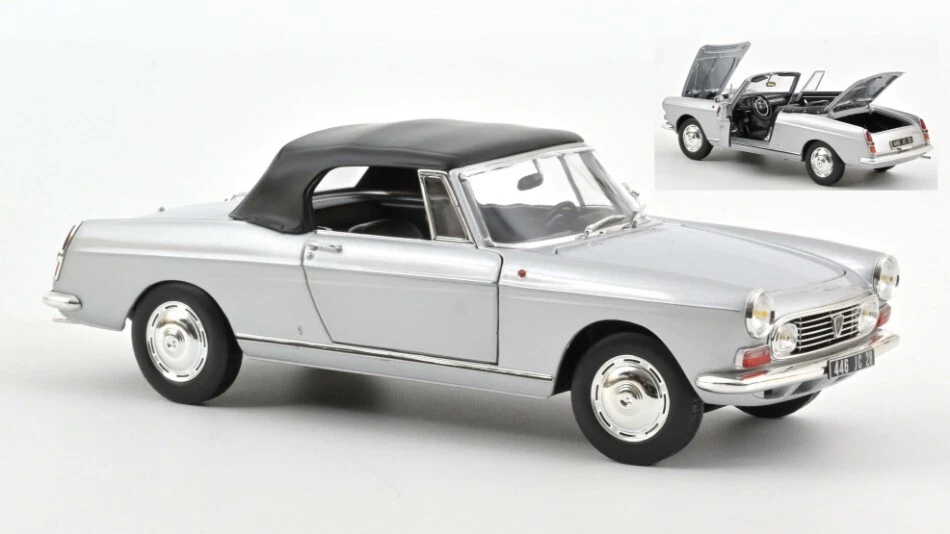 Modellino auto scala 1:18 Norev PEUGEOT 404 CABRIOLET SILVER diecast modellismo - Immagine 1 di 1
