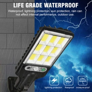 2200W LED Solar Light Motion Sensor 3 Modes Lamp Outdoor Wall Street Yard Garden - Picture 1 of 12