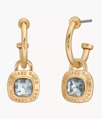 Michael Kors MK Fashion Gold-Tone Brass Drop Earrings with Gemstone MKJ8146710 - Image 1 of 3