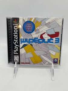 Wipeout 3 (Sony PlayStation 1, 1999) Etiqueta Negra Completa con Manual y Tarjeta Reg - Imagen 1 de 3
