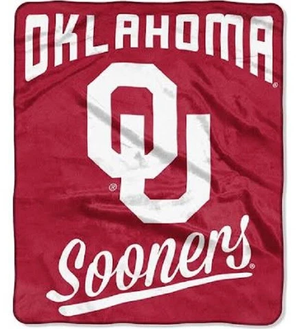 Oklahoma Sooners 50" by 60" Plush Raschel Alumni Design Throw Blanket - NCAA Cover