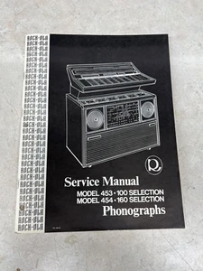 Rock-ola Jukebox Service Manual Model 453 & 454 Phonographs - Picture 1 of 1