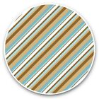 2 x Vinyl Stickers 20cm  - Blue Vintage Retro Stripe Pattern Boys  #44399