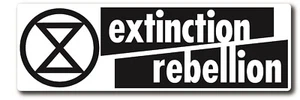 EXTINCTION REBELLION 3 x 9 INCH DECAL STICKER HIGH GLOSS OUTDOOR - Picture 1 of 1