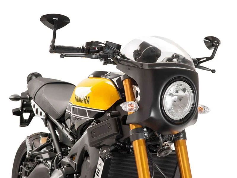 Puig Retro Matt Black Semi Fairing And Clear Screen 180mm Yamaha XSR 900 16-21 — 第 1/1 张图片