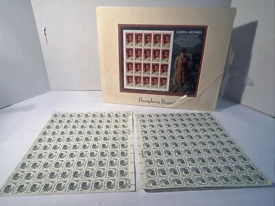 Scott #1581 - Inkwell & Quill, 1c - 1977 (2 sheets @ 200 stamps) + Matted Bogart - Image 1 of 4