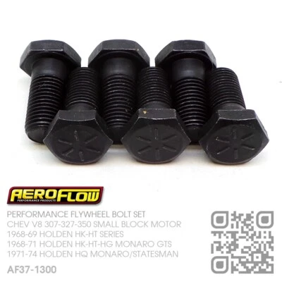 AEROFLOW FLYWHEEL BOLT KIT CHEV V8 350 SBC [HOLDEN HQ MONARO GTS/LS & STATESMAN] - image 1 of 4