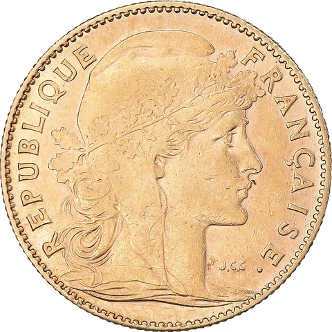 [#848359] Coin, France, Marianne, 10 Francs, 1909, Paris, AU, Gold, KM:846 Cover