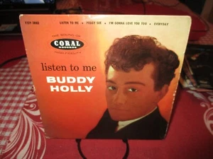 BUDDY HOLLY-LISTEN TO ME-CORAL EP FEP 2002-1st PRESS-VG+ - Picture 1 of 4