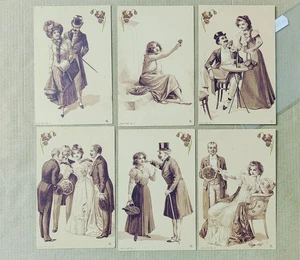 LIBERTY ART NOUVEAU-LOTTO 6 CARTOLINE-D13-196 - Picture 1 of 1