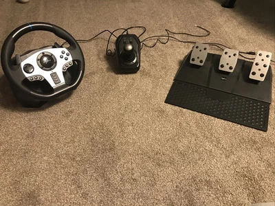 PXN V9 Steering Wheel & Pedals & Shifter For PC/PS3/PS4/SWITCH/XBOX ONE - Image 1 of 4