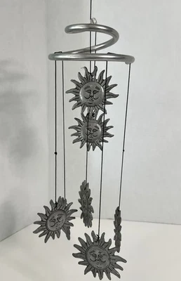 Carillón de viento vintage de metal para sol y peltre decoración carillón de viento jardín porche Foto 1 de 4