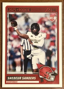 2025 Panini Score #15 Shedeur Sanders RC Cleveland Browns Rookie - Foto 1 di 2
