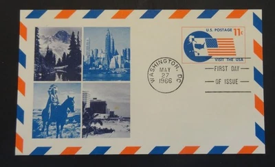 US Postal Card #UXC5, 11¢ Visit the USA - Airmail, New (4056) - Image 1 of 2