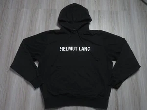 Helmet Lang Hoodie Black Spell Out Logo Pre Owned Rare Sweater XL Men - Picture 1 of 7