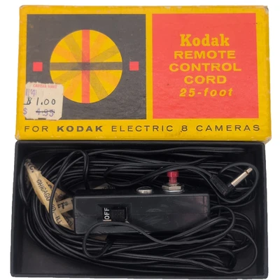 Cable de Control Remoto Kodak D351, 25 Pies, para Cámara Eléctrica 8 Caja Original De Colección Foto 1 de 4