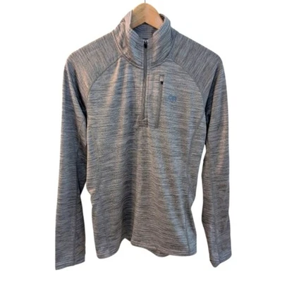 Pullover gris grande Outdoor Research Tech rejilla forrado de vellón 1/4 cremallera Foto 1 de 4