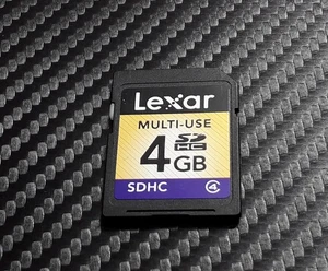 LEXAR 4GB FULL SIZE SD HC CARD - CLASS 4 SPEED MEMORY CARD - Picture 1 of 2