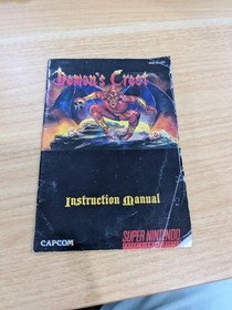D1 Demon's Crest Instruction Manual (Super Nintendo) Booklet Only Authentic